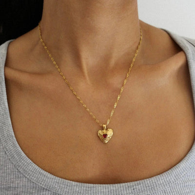 Octavia - Gold Heart Necklace