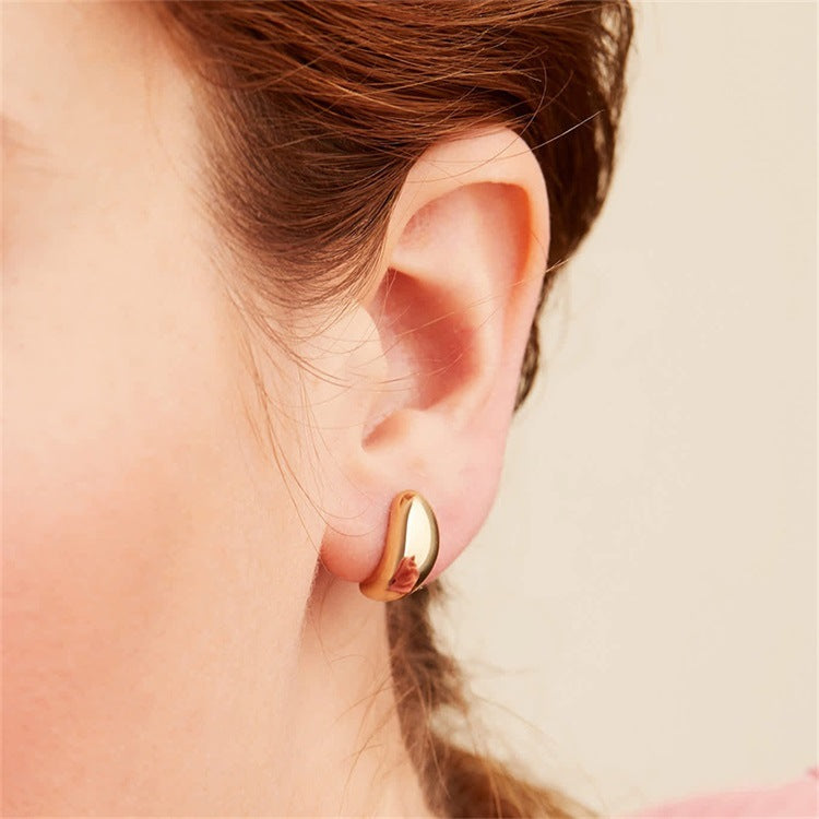 Lindsay - Smooth Huggie Earrings