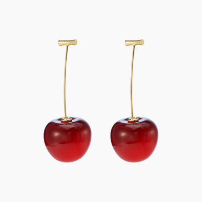Red Cherry Earrings - Lightweight Cherry Earrings