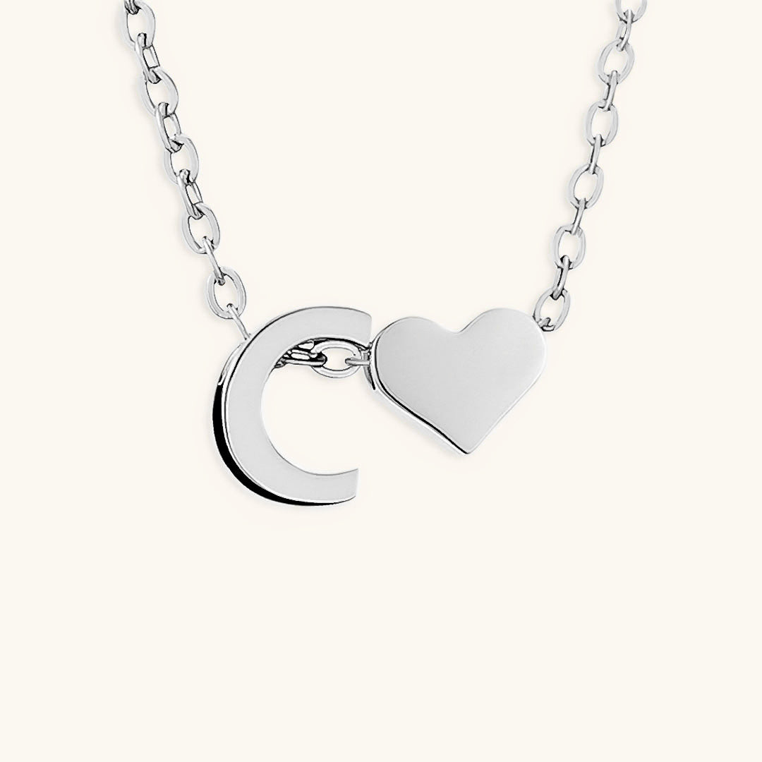 Mallory - Love Initial Letter Necklace