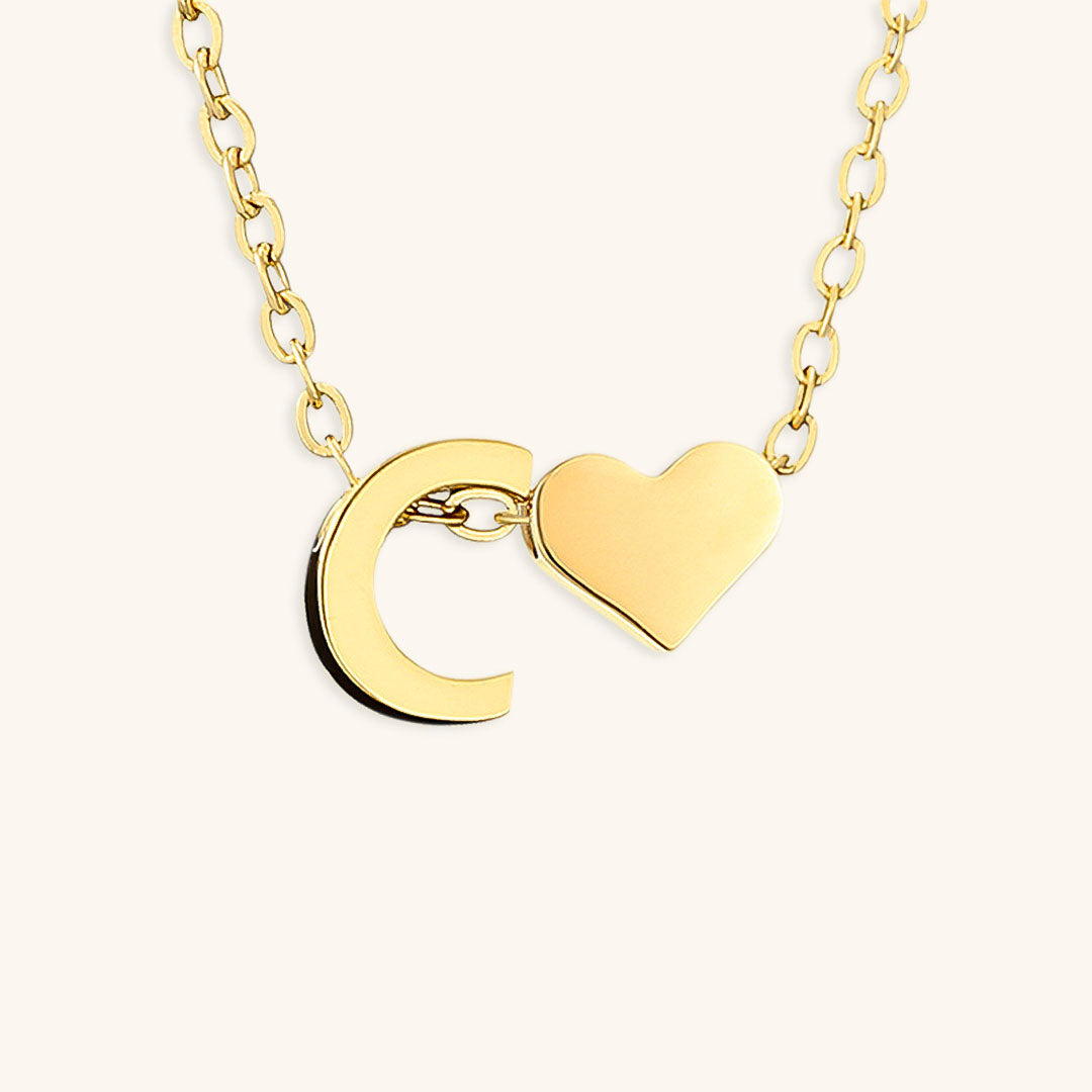 Mallory - Love Initial Letter Necklace