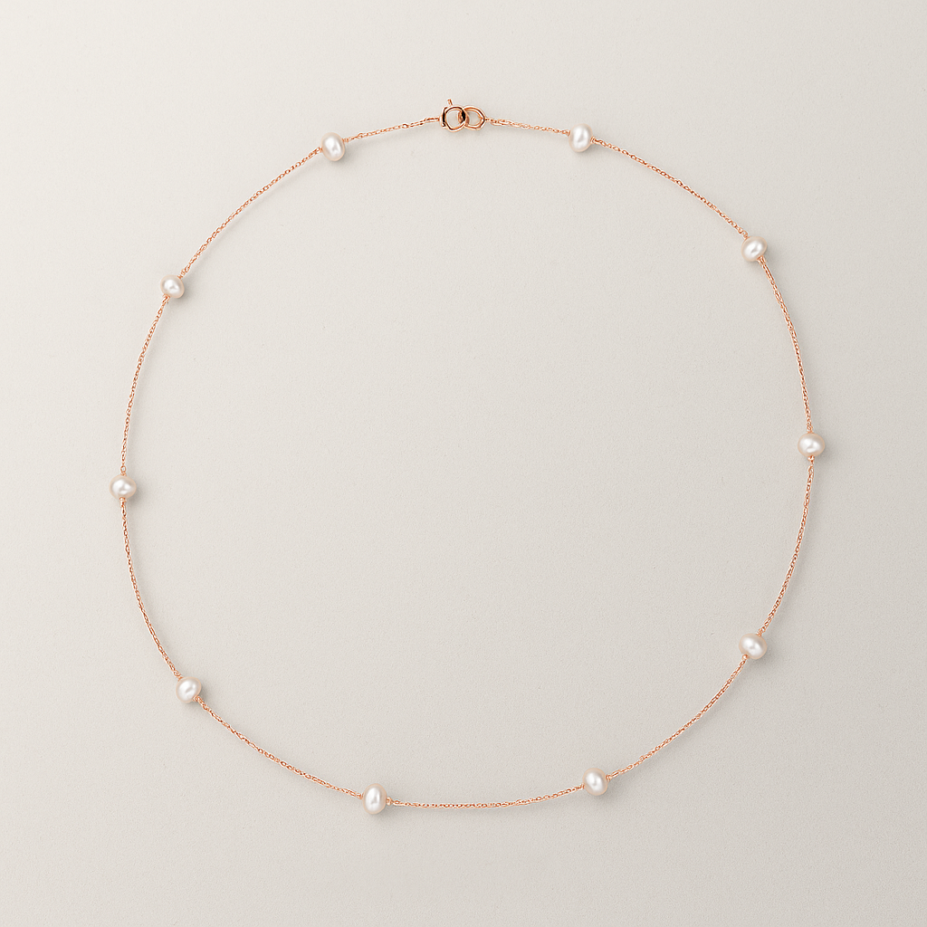 Isabella - Silver Ten Pearl Choker