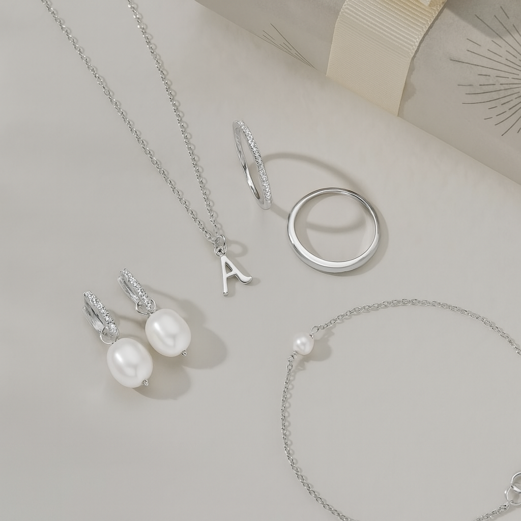 Silver Single Pearl Bracelet