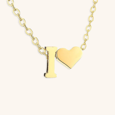 Mallory - Love Initial Letter Necklace