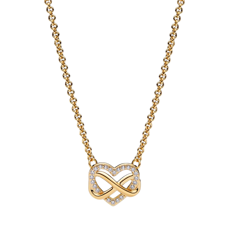 Jenna - Heart Infinity Pearl Necklace
