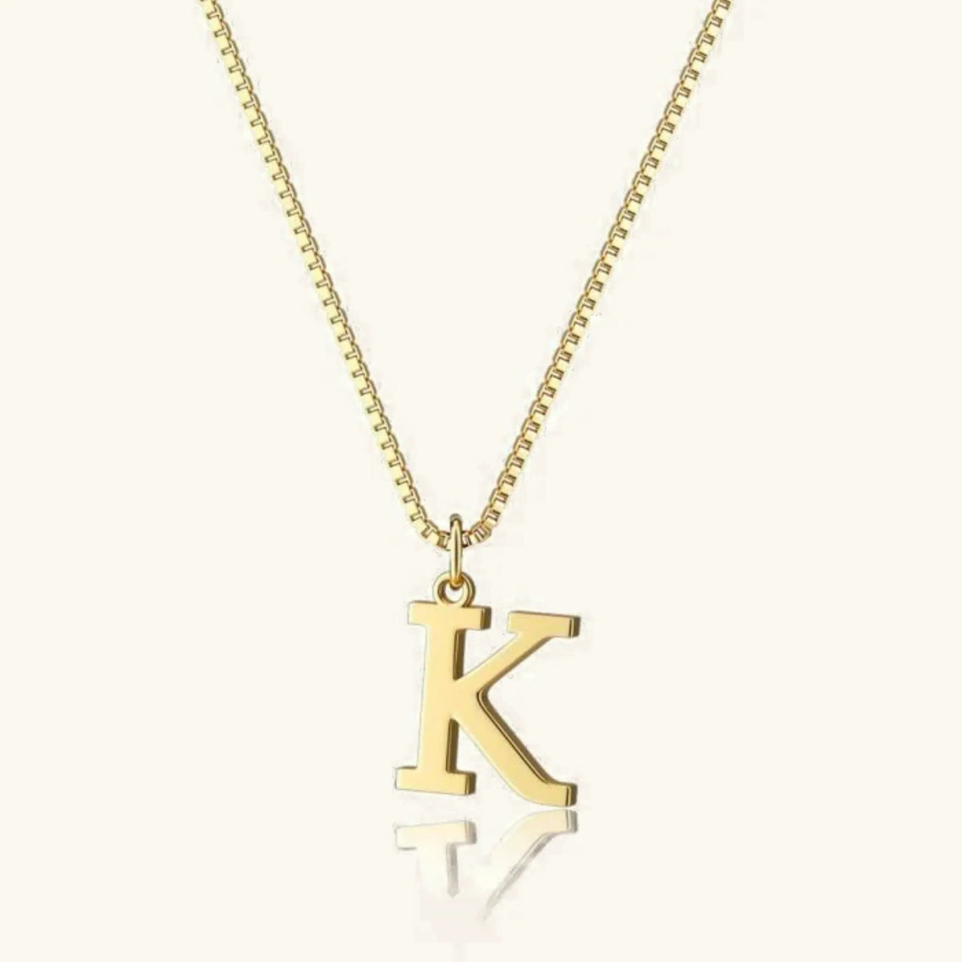 Karina - Letter Initial Gold Necklace