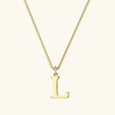 Karina - Letter Initial Gold Necklace