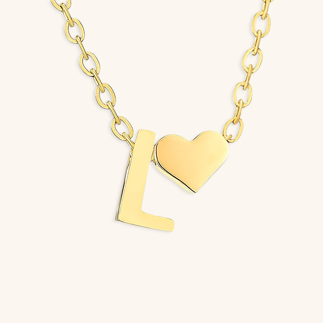 Mallory - Love Initial Letter Necklace