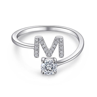 Personalized Initial Sterling Silver Ring