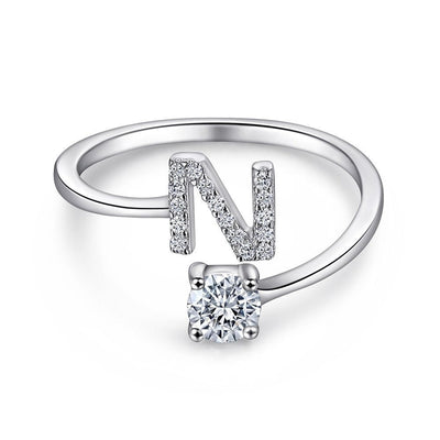 Personalized Initial Sterling Silver Ring