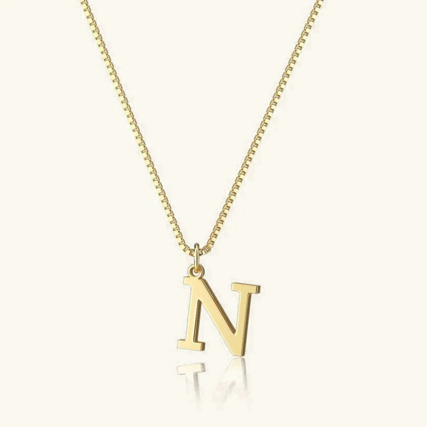 Karina - Letter Initial Gold Necklace
