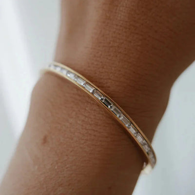 Orla - Gold Diamond Bangle