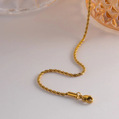 Riley - Rope Chain Gold Necklace