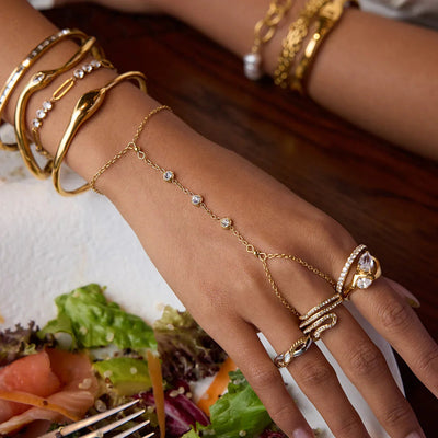 Orla - Gold Diamond Bangle