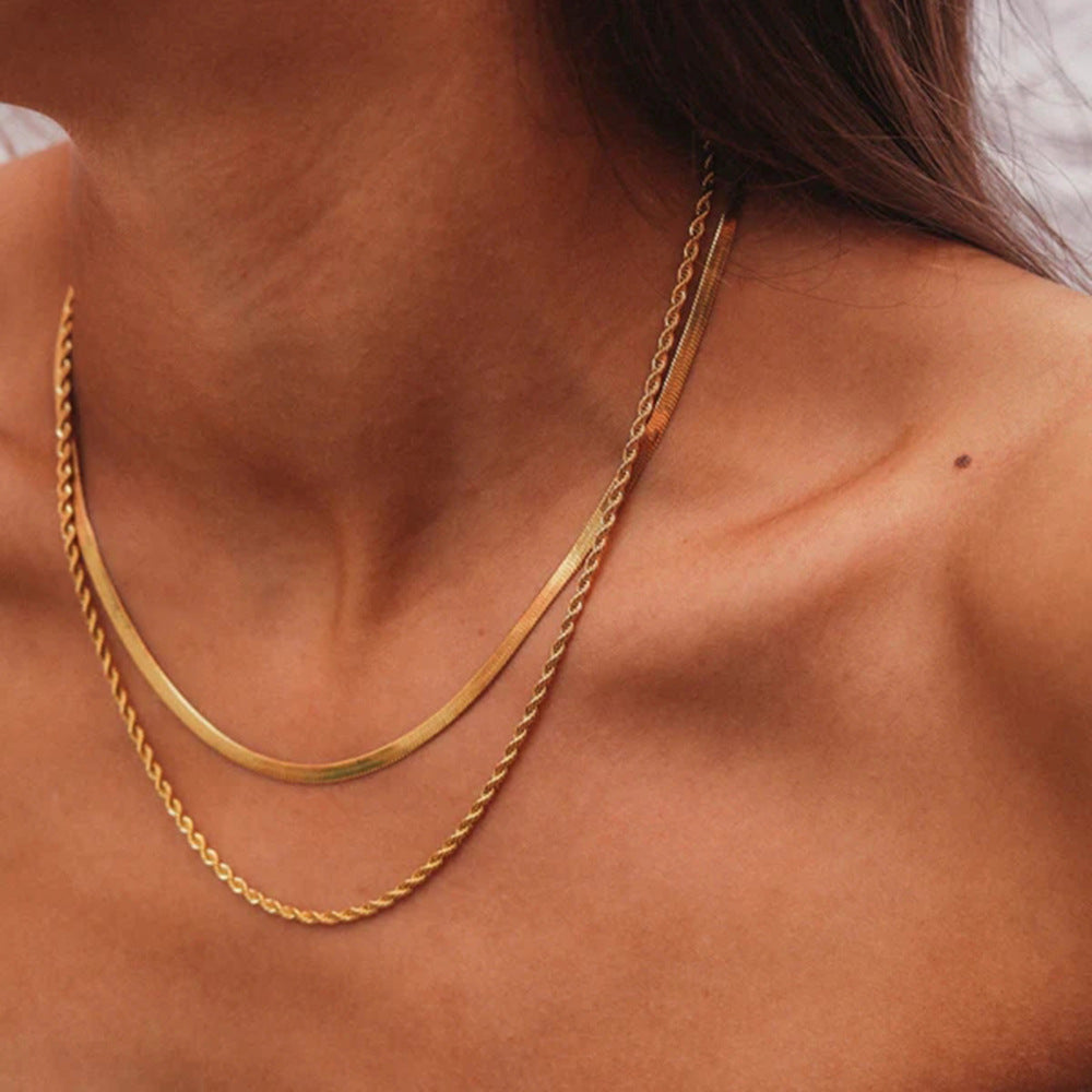 Sienna - Layered Gold Chain Necklace