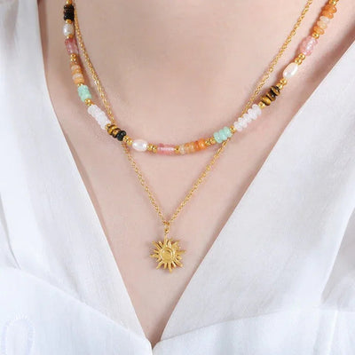 Sybil - Gold Sun Necklace