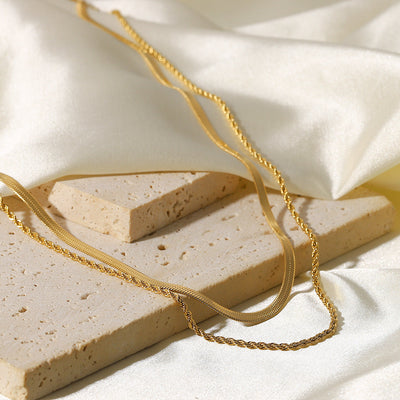 Sienna - Layered Gold Chain Necklace