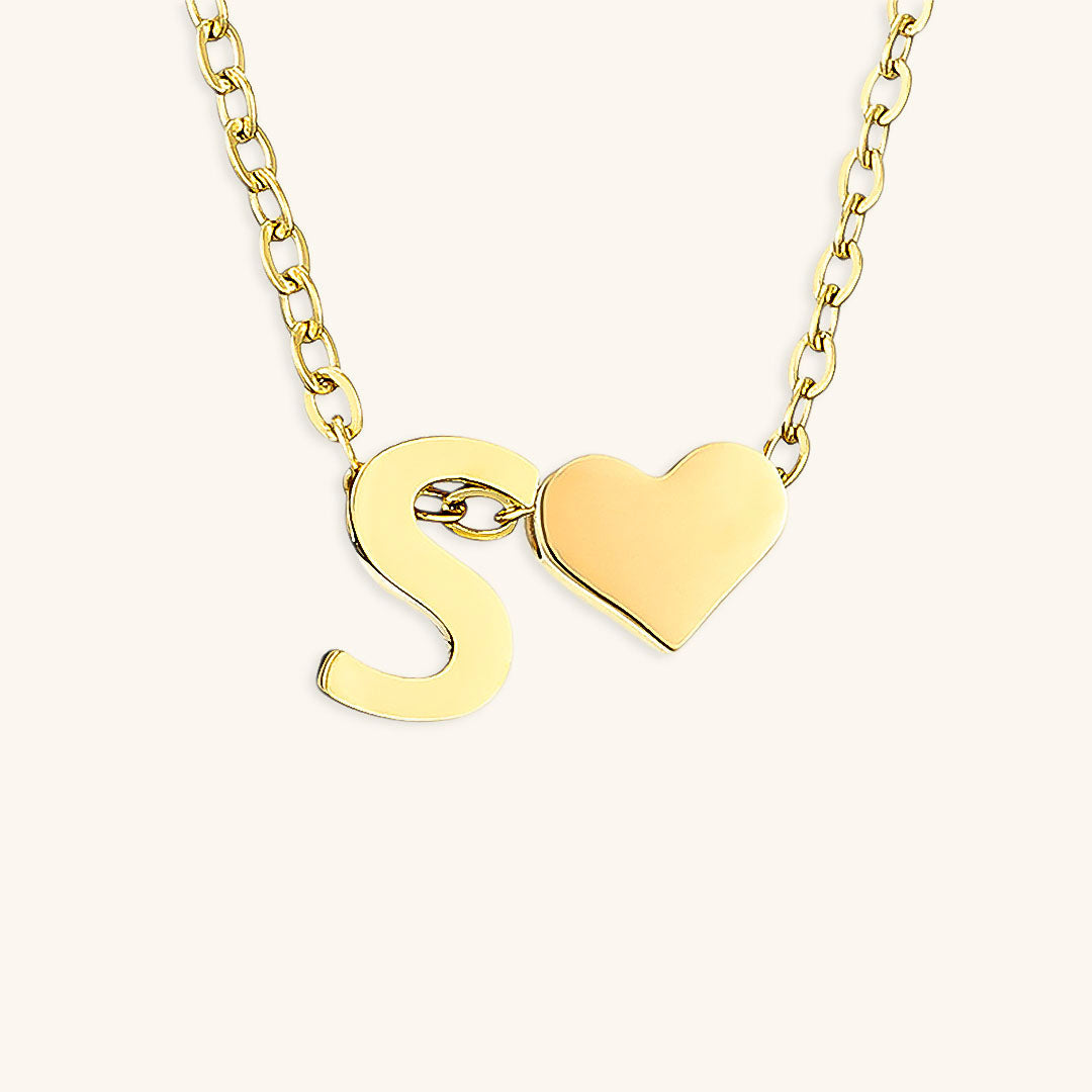 Mallory - Love Initial Letter Necklace