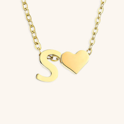 Mallory - Love Initial Letter Necklace