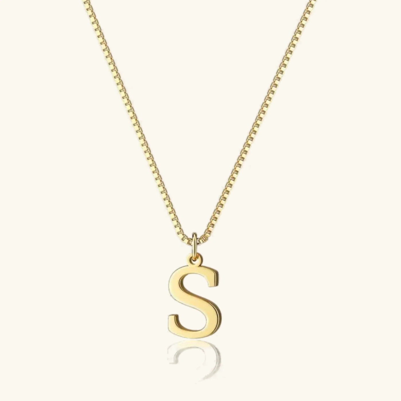 Karina - Letter Initial Gold Necklace