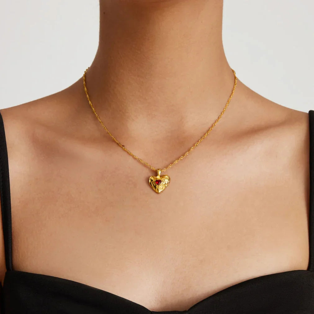 Octavia - Gold Heart Necklace