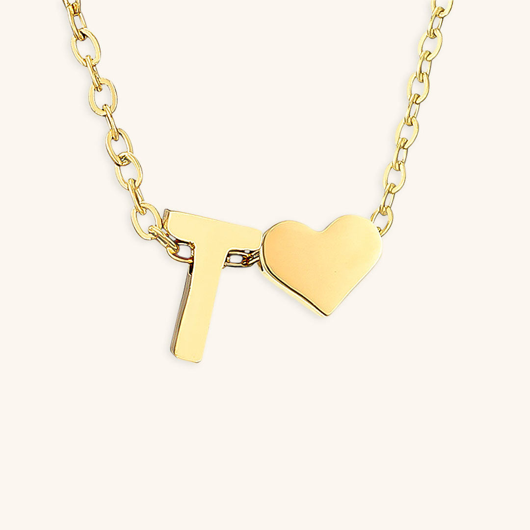 Mallory - Love Initial Letter Necklace