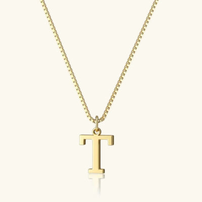 Karina - Letter Initial Gold Necklace