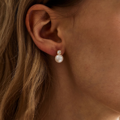 Sapphire Stud Earrings - Delicate CZ Earrings