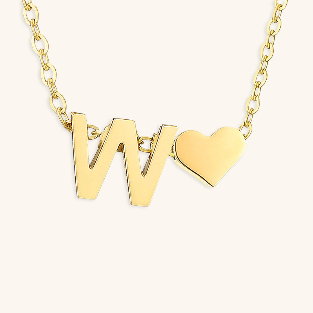 Mallory - Love Initial Letter Necklace
