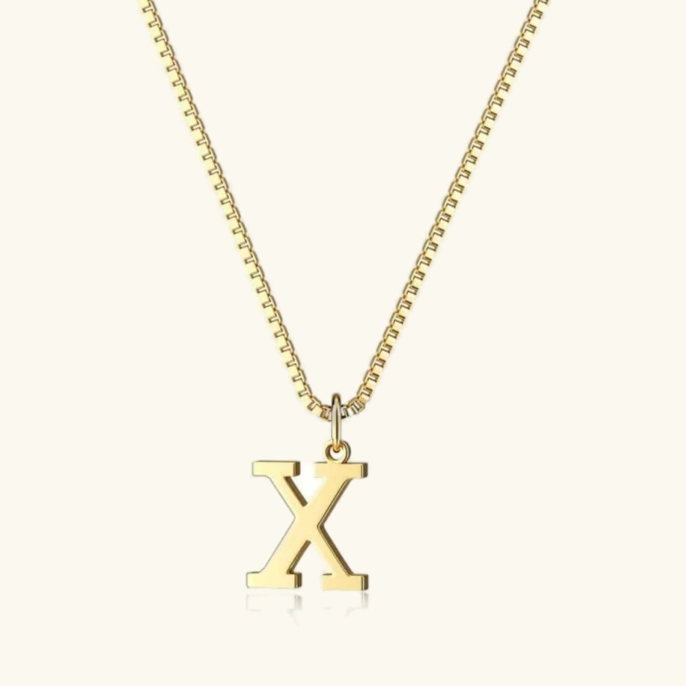 Karina - Letter Initial Gold Necklace