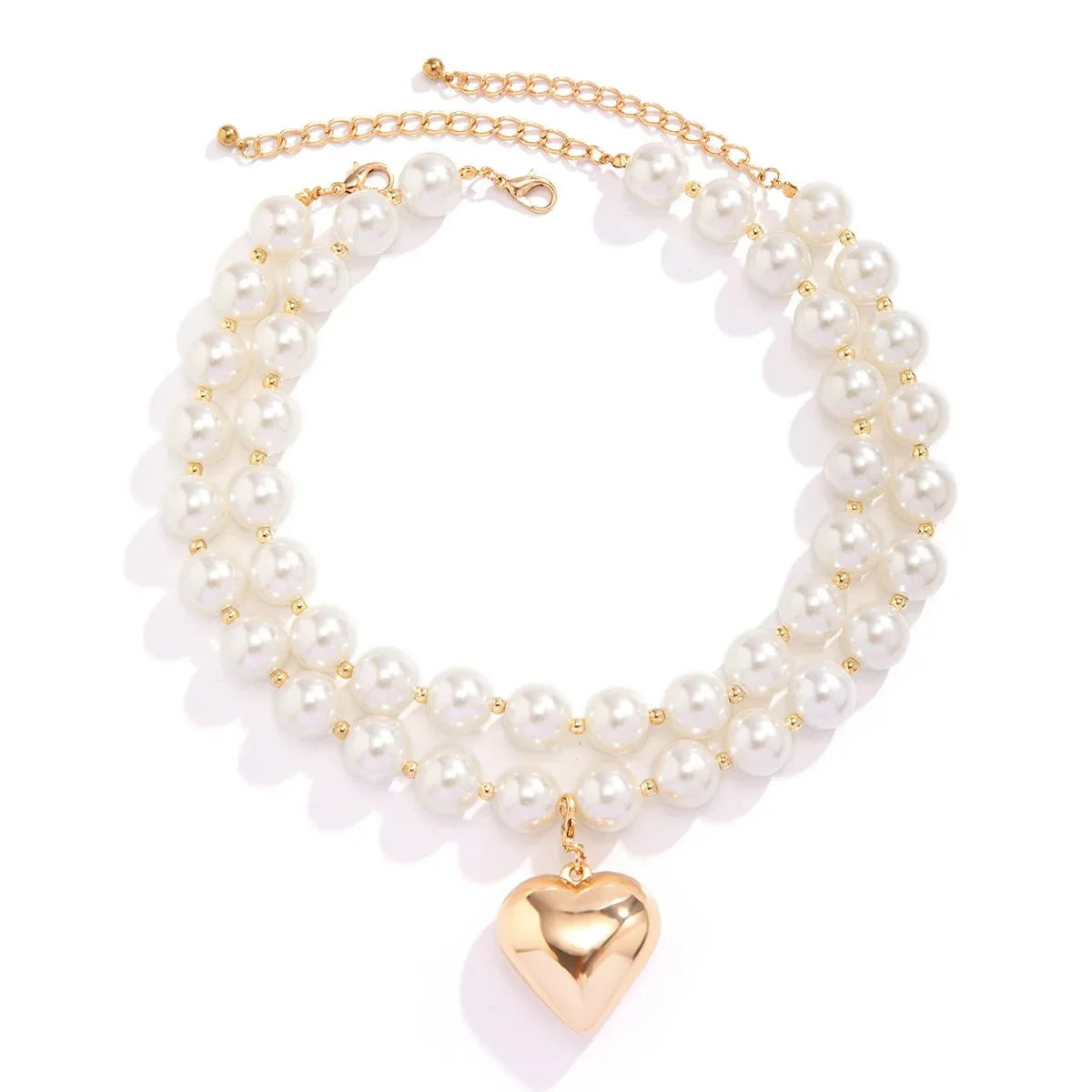 Isla - Pearl Layered Heart Necklace