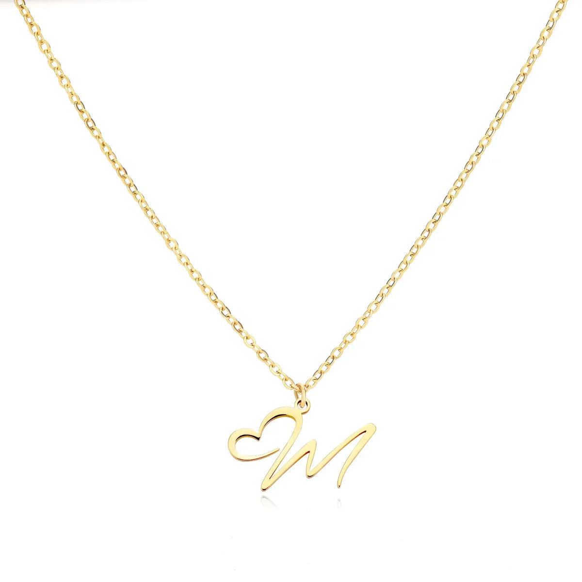 Saphira - Dainty Heart Letter Initial Necklace