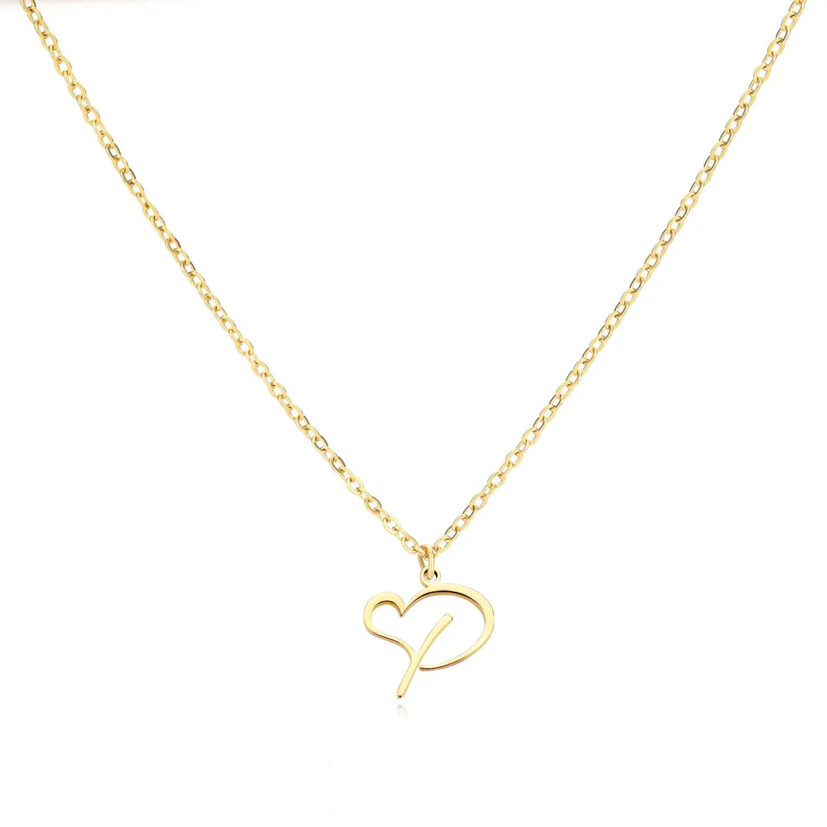 Saphira - Dainty Heart Letter Initial Necklace