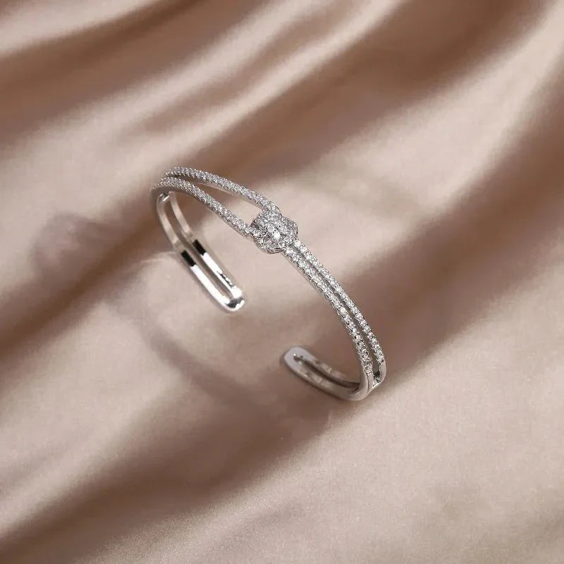Sapphire - Knot Cuff Bracelet
