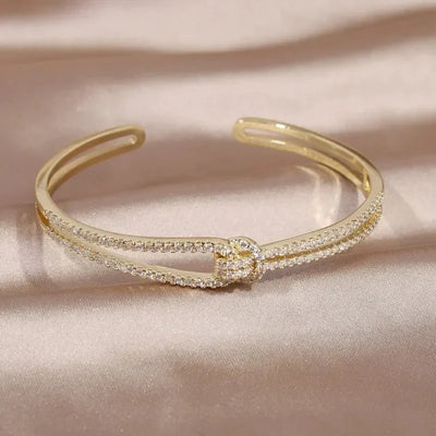 Sapphire - Knot Cuff Bracelet