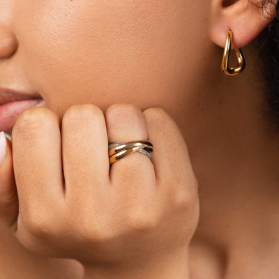 Soraya - Three Toned Loop Ring