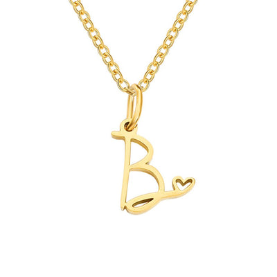 Skyla - Letter Heart Necklace
