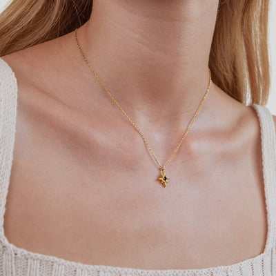 Sylvia - Star Emerald Crystal Necklace