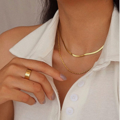 Sienna - Layered Gold Chain Necklace