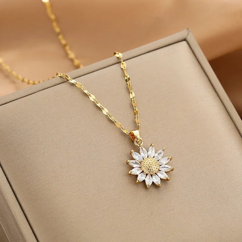 Roselle - Iconic Dainty Sunflower Necklace