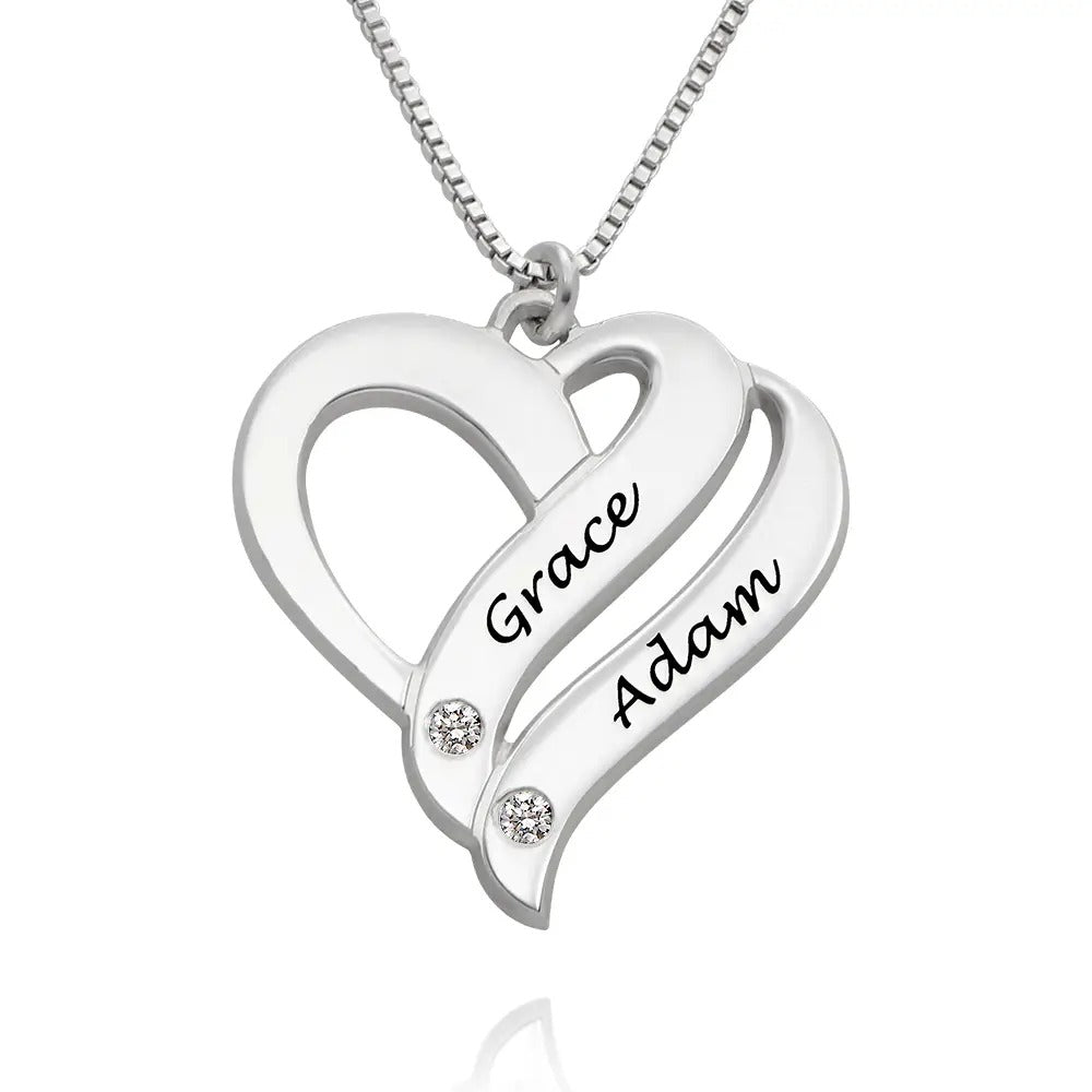 Leila - Hearts Forever Name Necklace