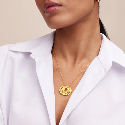 Mabel - Intertwined Name Circles Necklace