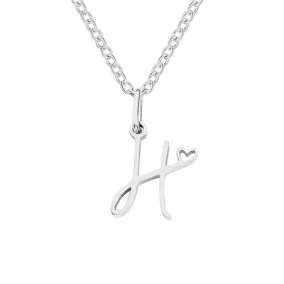 Skyla - Letter Heart Necklace