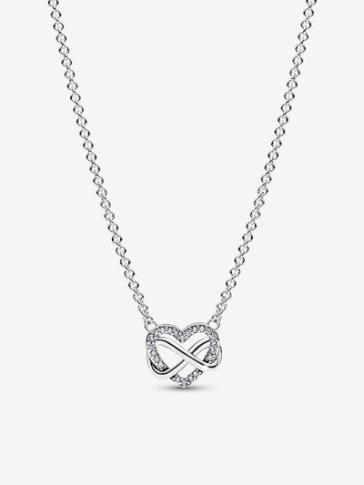 Jenna - Heart Infinity Pearl Necklace