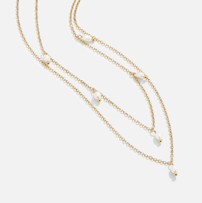 Kayla - Pearl Drop Layered Necklace