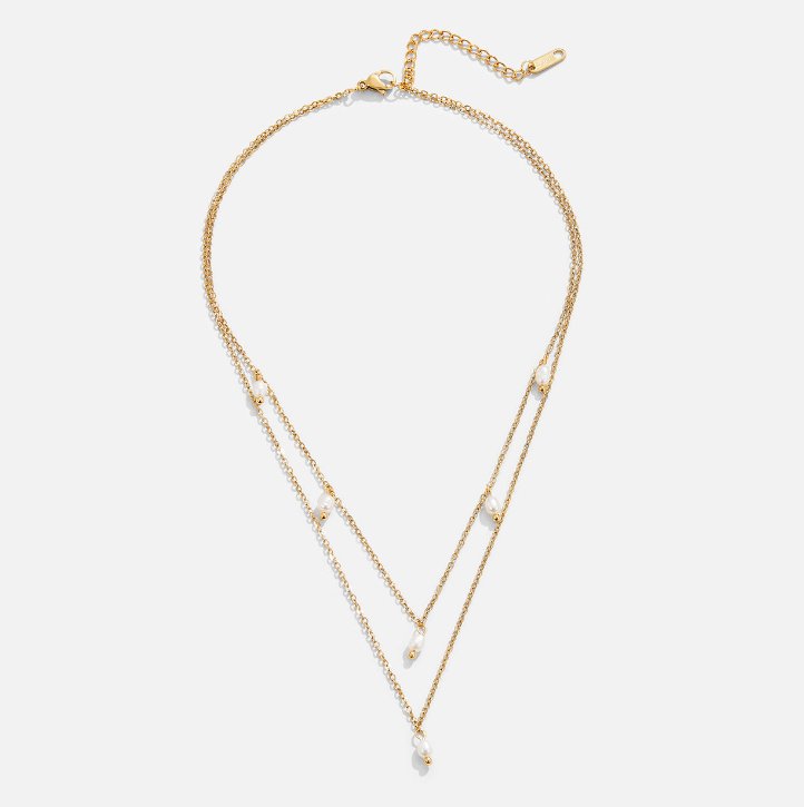 Kayla - Pearl Drop Layered Necklace