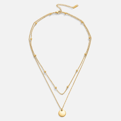 Lily - Layered Disc Necklace Gold