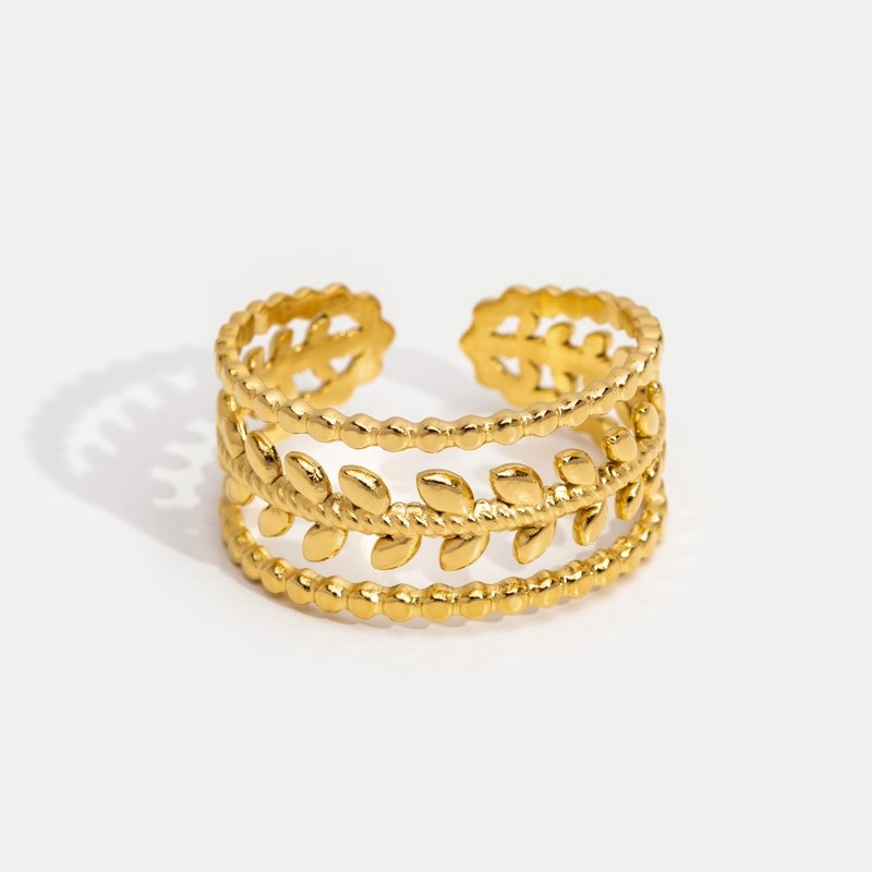 Marissa - Layered Gold Leaf Ring