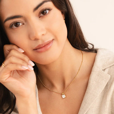 Lucia - White Pendant Charm Necklace