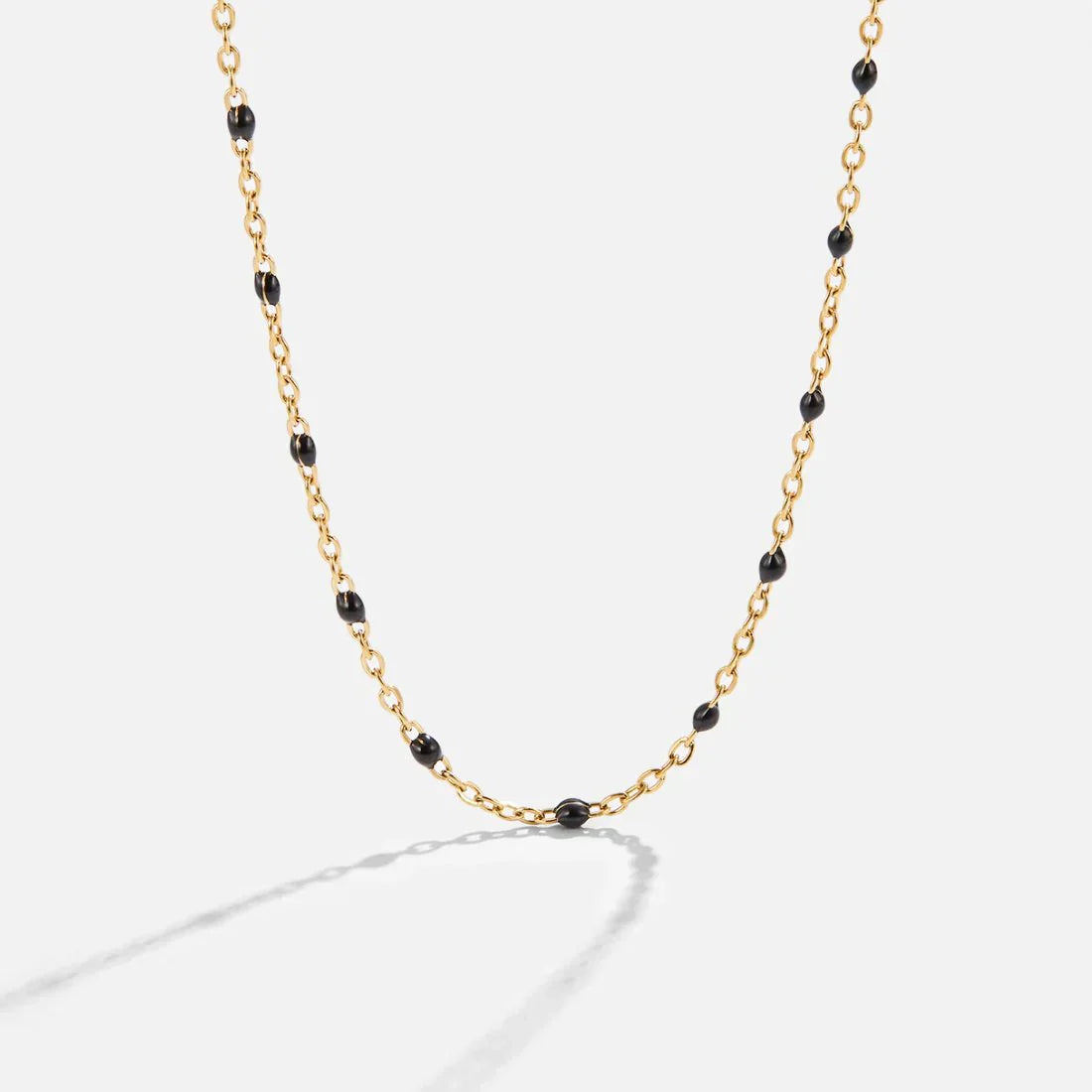 Noa - Black Bead Necklace